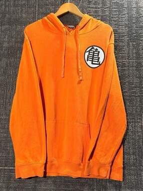 Dragon Ball Z Goku Kame Kanji Orange Pullover Hoodie